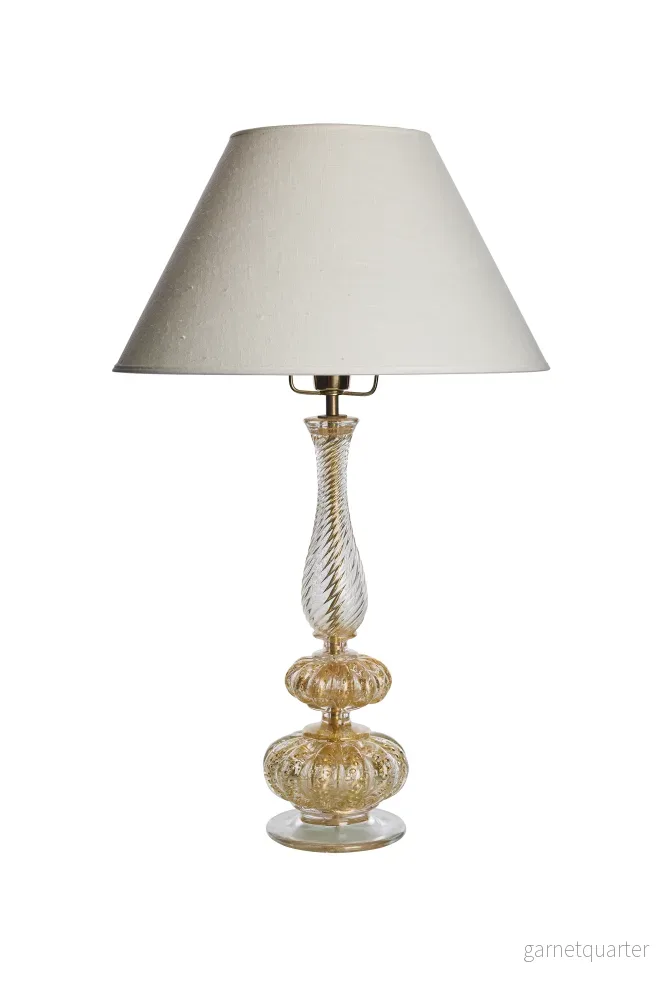 Vintage bordslampa av Murano glas, Barovier och Toso, Italien, 60tal