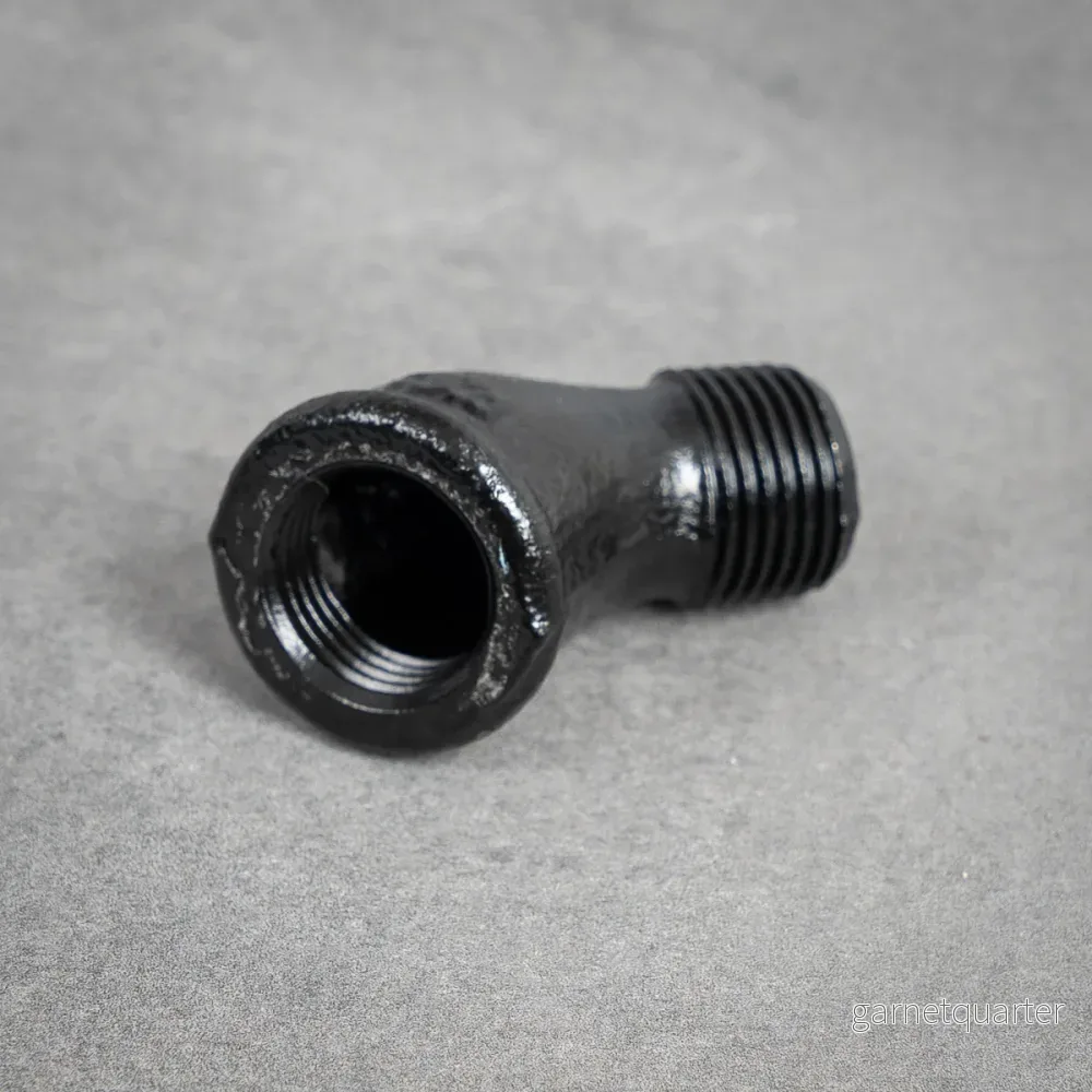 Rörböj 45° m/f – 20 mm – Svartlackerad Rörböj 45° m/f – 20 mm – Svartlackerad