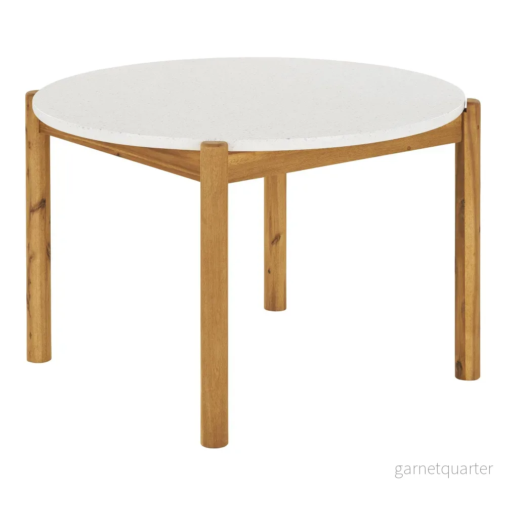 House Nordic Terracina runt matbord Ø120 cm – natur/vit