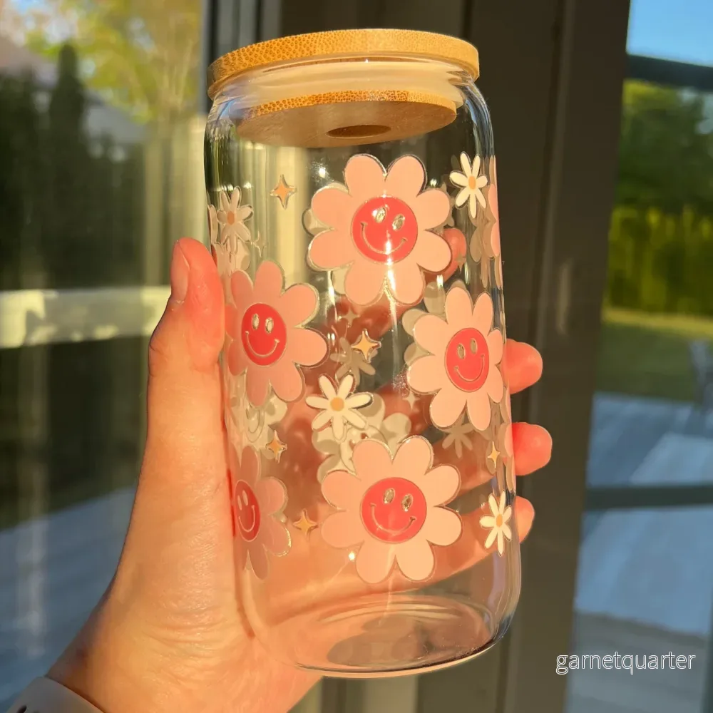Glas – Smiley Flowers Glas – Smiley Flowers
