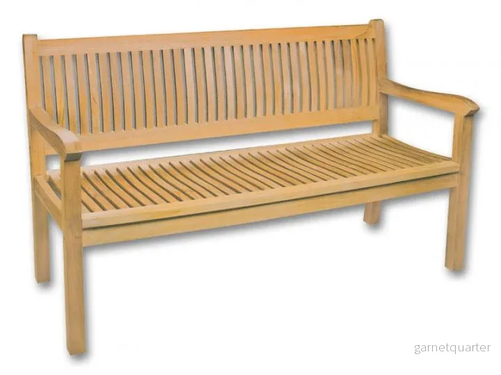 Trädgårdsbänk Mountfield Gentle med ryggstöd – teak