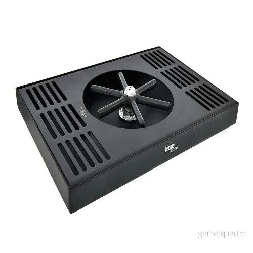 Matte Black Drip Tray 25cm x 18cm med rinser / spolare – Krome Dispense