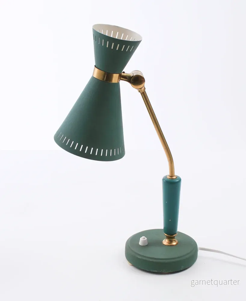Grön Bordslampa 1950/60-tal Nr B266