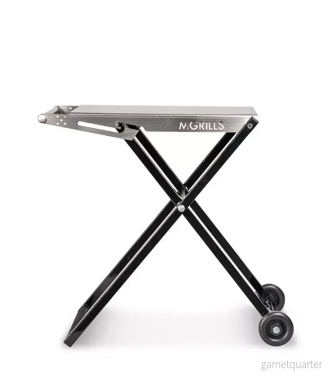 C4 Folding cart - Bord av rostfritt stål med hjul för M16 - M-Grills - Bild 2