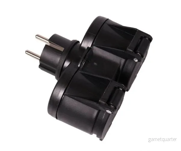 GRENKONTAKT 2:A IP44 UTOMHUS SVART 12CM