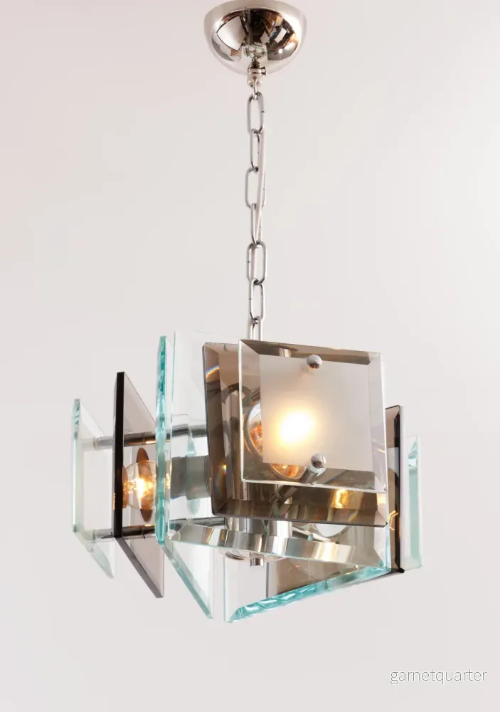 Italiensk Taklampa stil fontana arte 1970/80-tal Nr A539