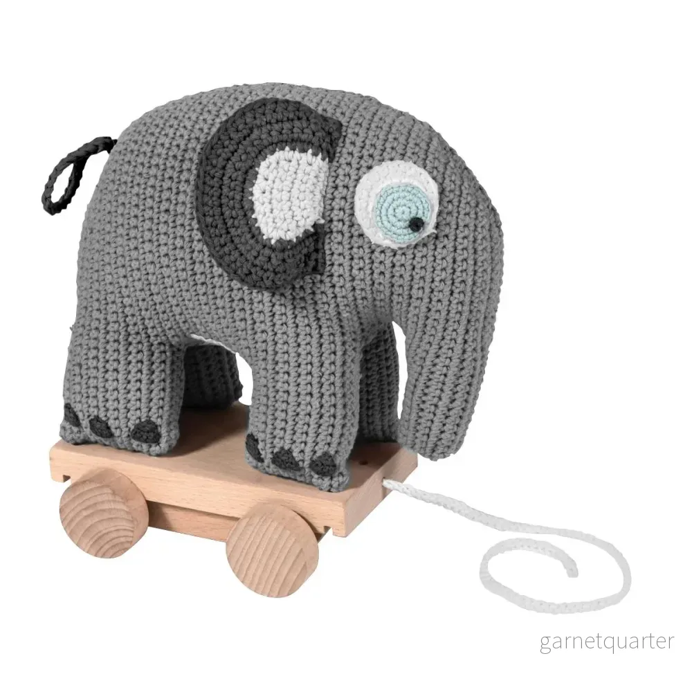 sebra Dragdjur Virkad Elefant ( Grå )