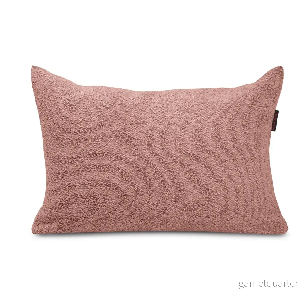 dekorkudde tyg boucle dusty rose