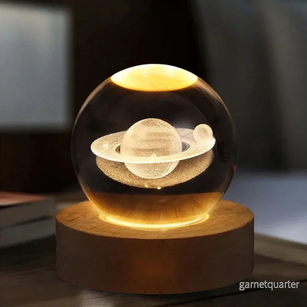 Glasskula Rymdljus Med Motiv - Bild 2