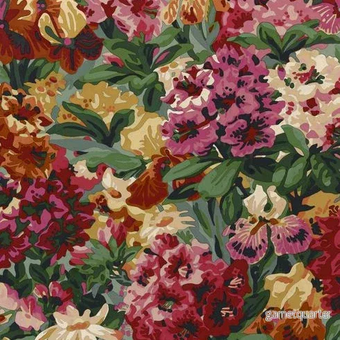 Ryggstödskudde i tålig dynväv 50x75cm, Rosaröd Blommig Ryggstödskudde i tålig dynväv 50x75cm, Rosaröd Blommig