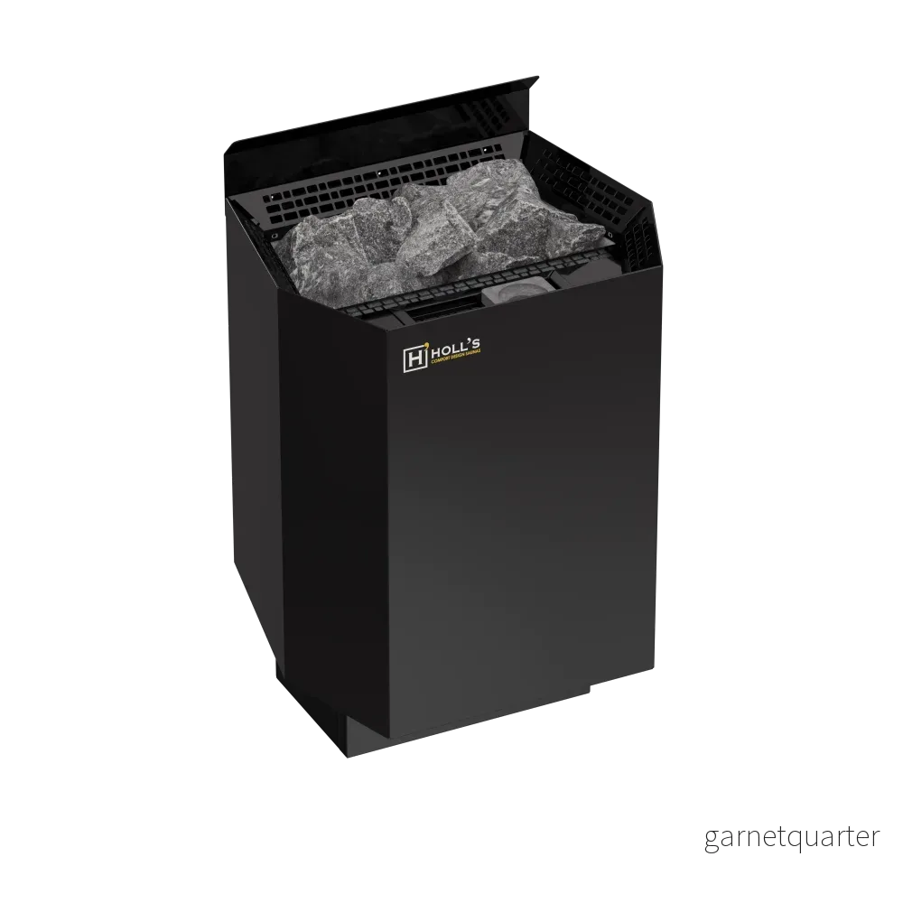 HOLL’S VULKANO COMBI Black Mini 3,6 kW bastuaggregat