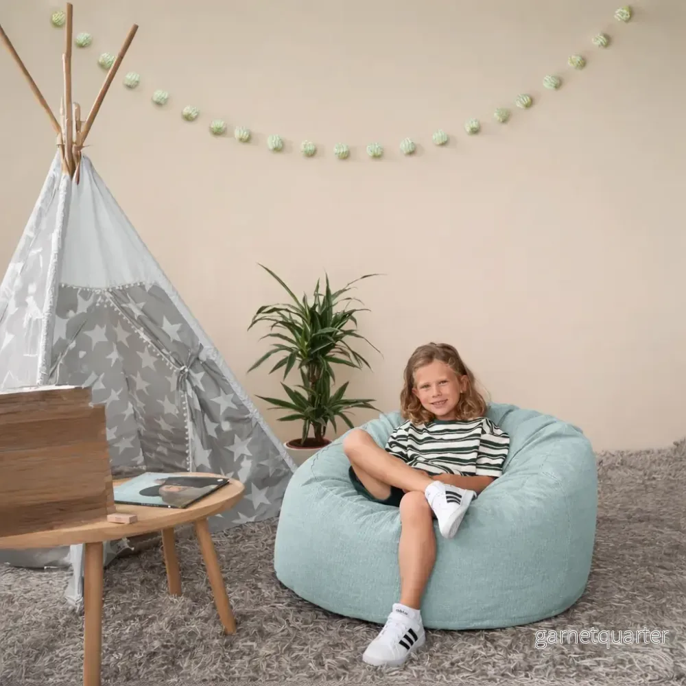 Sittsäck barnrum OM 85 Waves Mint