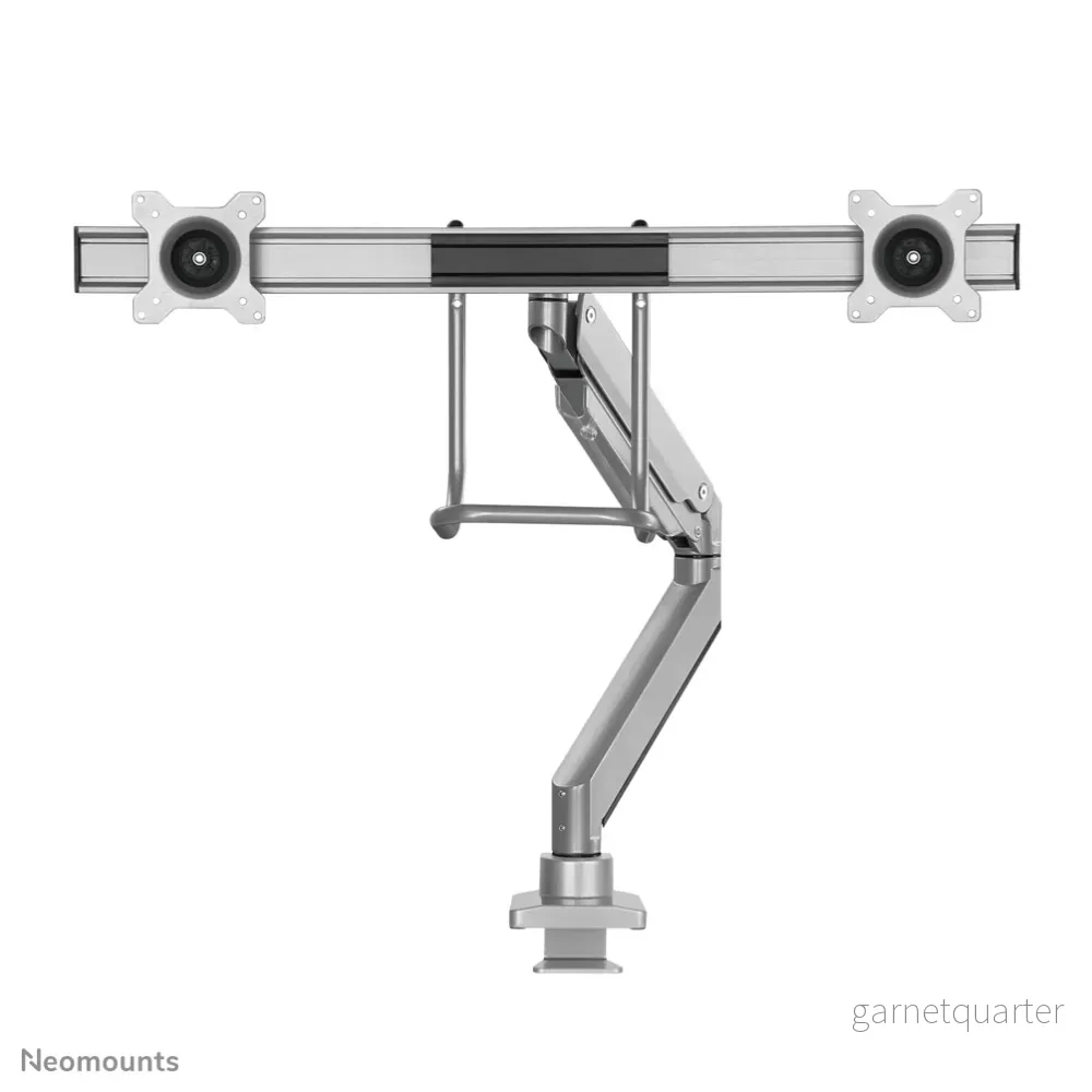 Neomounts NM-D775DX silver är ett gasfjädrat skrivbordsstöd med tvärstång och handtag för platta skärmar upp till 32 tum (81 cm). - Bild 3