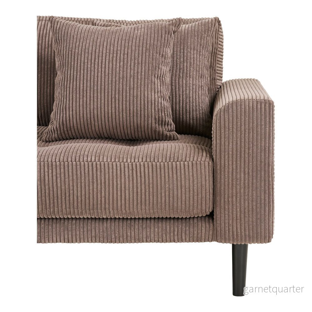 House Nordic Lido loungesoffa – vänster, brun manchester - Bild 3