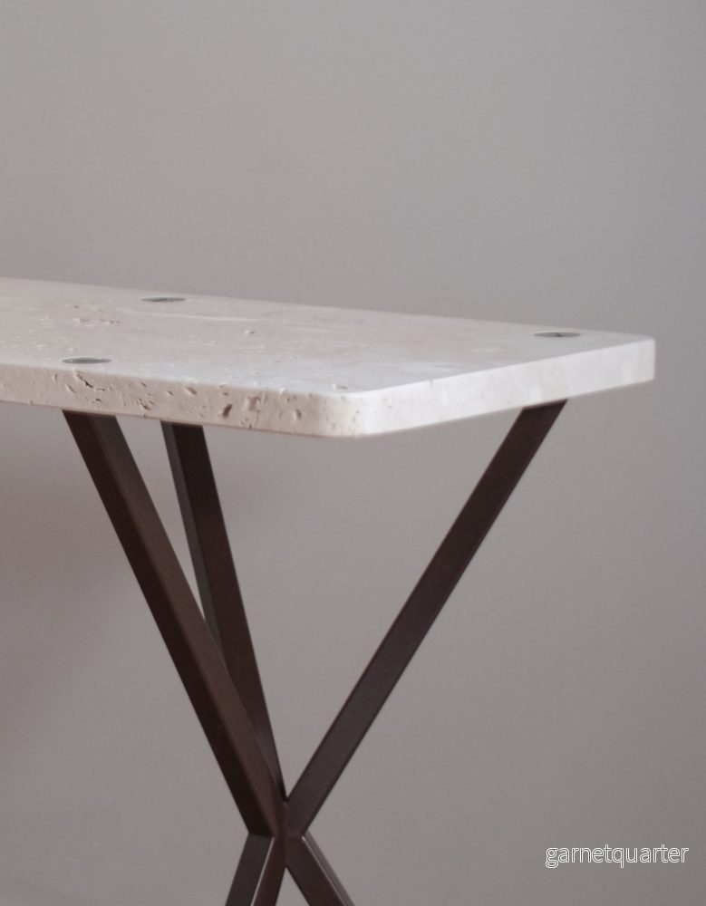 NEB Console Table In Travertine Stone - Bild 3