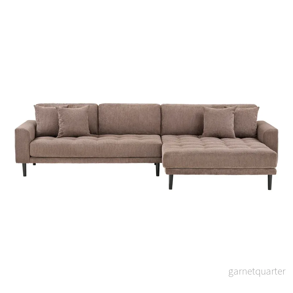 House Nordic Lido loungesoffa – höger, brun manchester