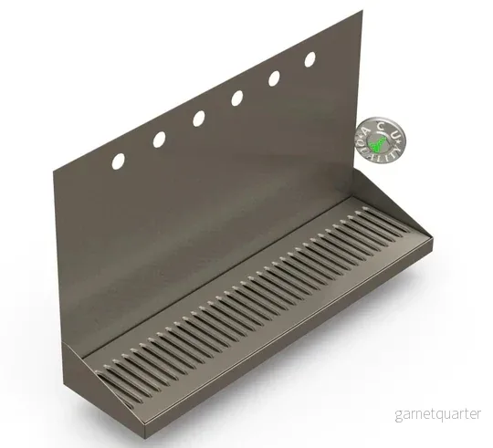Wall Mount Drip Tray – Hål för 6 kranar – ACU