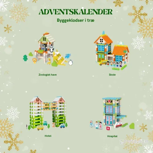 Adventskalender med 4 träbyggset – Stadsäventyr! Adventskalender med 4 träbyggset – Stadsäventyr!