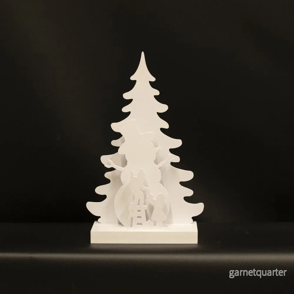 Nordic Winter Julsilhuett 3D LED Snögubbemotiv - Bild 3