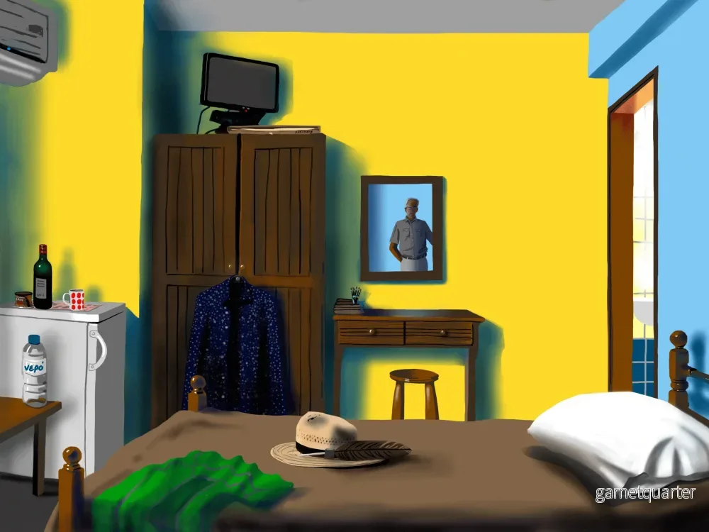 Peter Sternäng – Selfportrait in Yellow Room Peter Sternäng – Selfportrait in Yellow Room