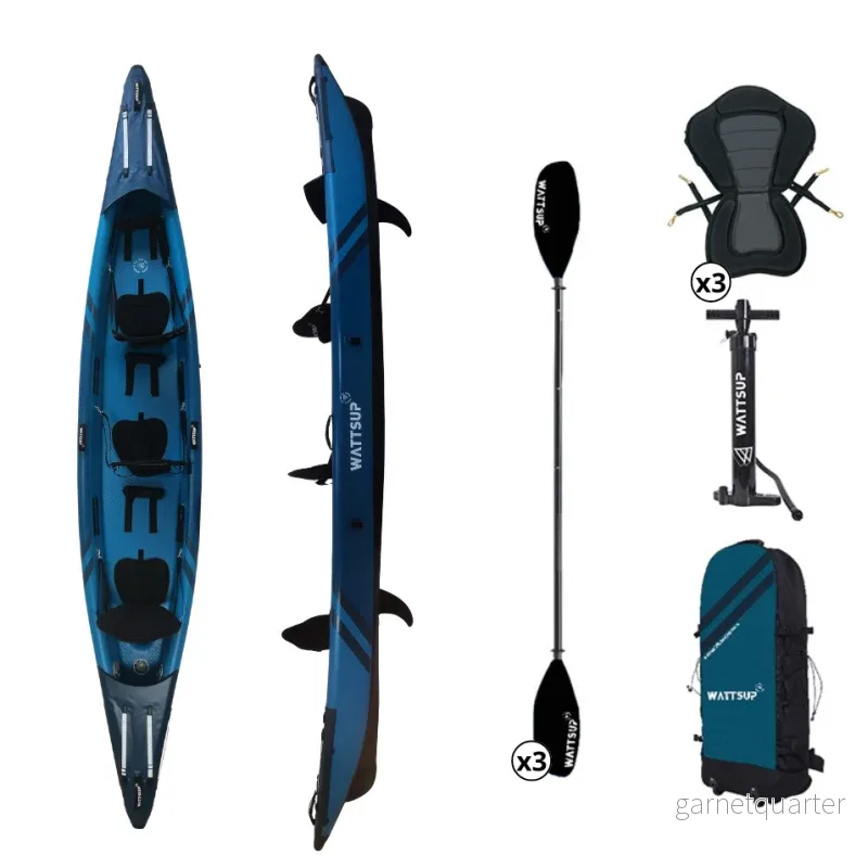 WattSUP Torpedo 3-Personers Uppblåsbar Kajak Full Dropstitch 476 cm WattSUP Torpedo 3-Personers Uppblåsbar Kajak Full Dropstitch 476 cm