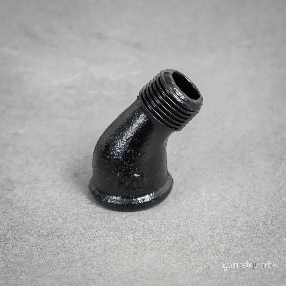 Rörböj 45° m/f - 20 mm - Svartlackerad - Bild 2