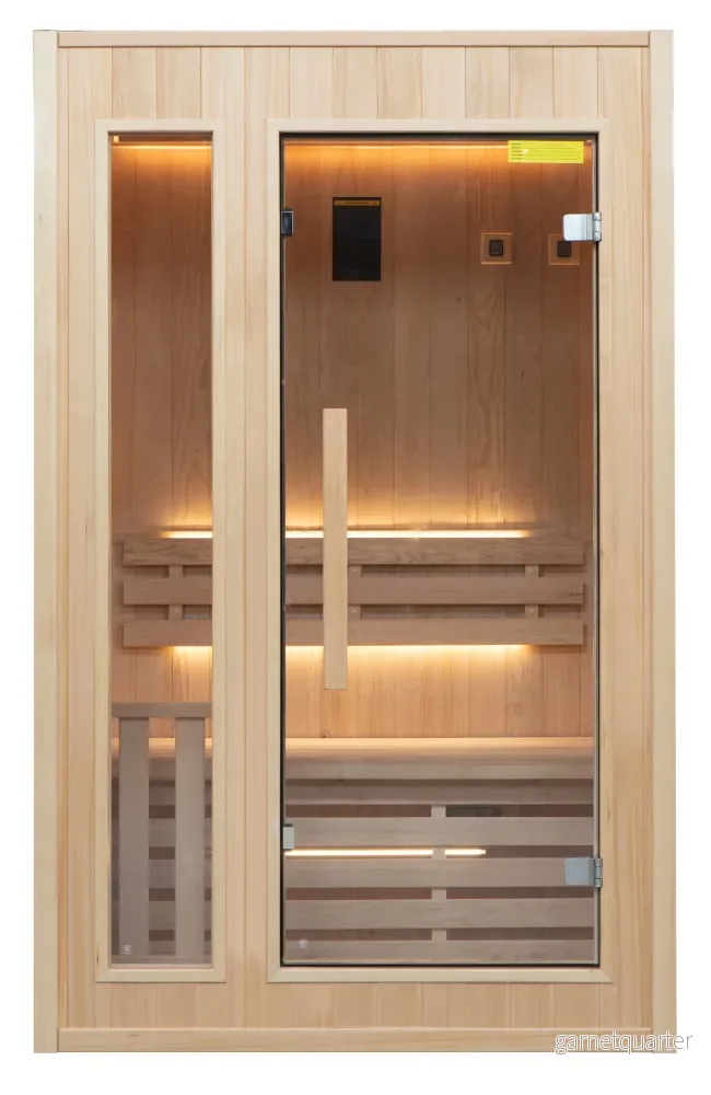 France Sauna Zen Traditionell Bastu 2 Personer – Komplett Paket med Harvia Aggregat
