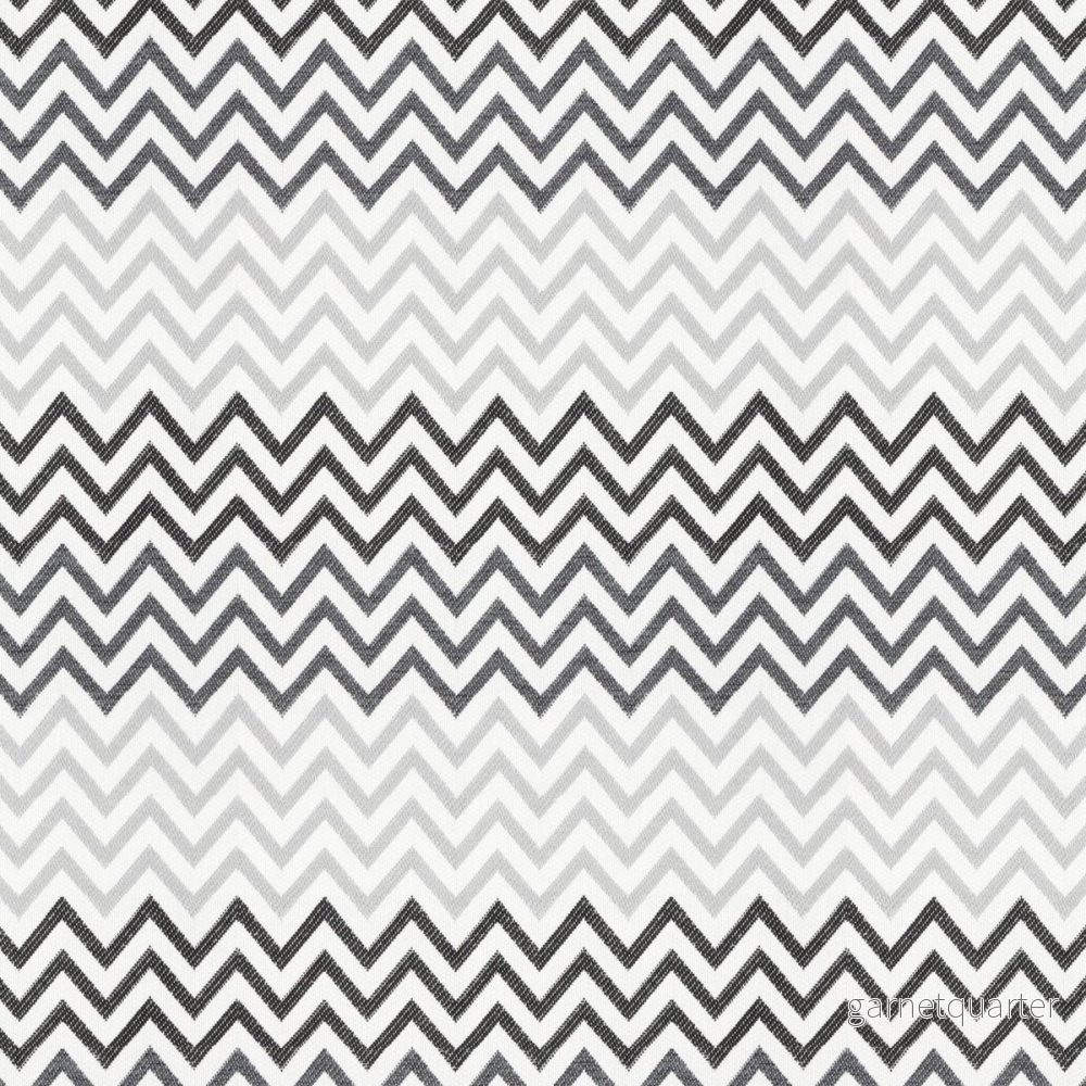 Ryggstödskudde i tålig dynväv 50x75cm, Gråsvart Zigzag