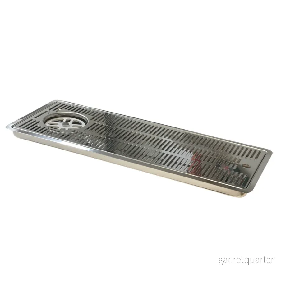 Infälld Drip Tray med rinser och dränering – 60cm x 22cm rostfritt stål – AEB Infälld Drip Tray med rinser och dränering – 60cm x 22cm rostfritt stål – AEB