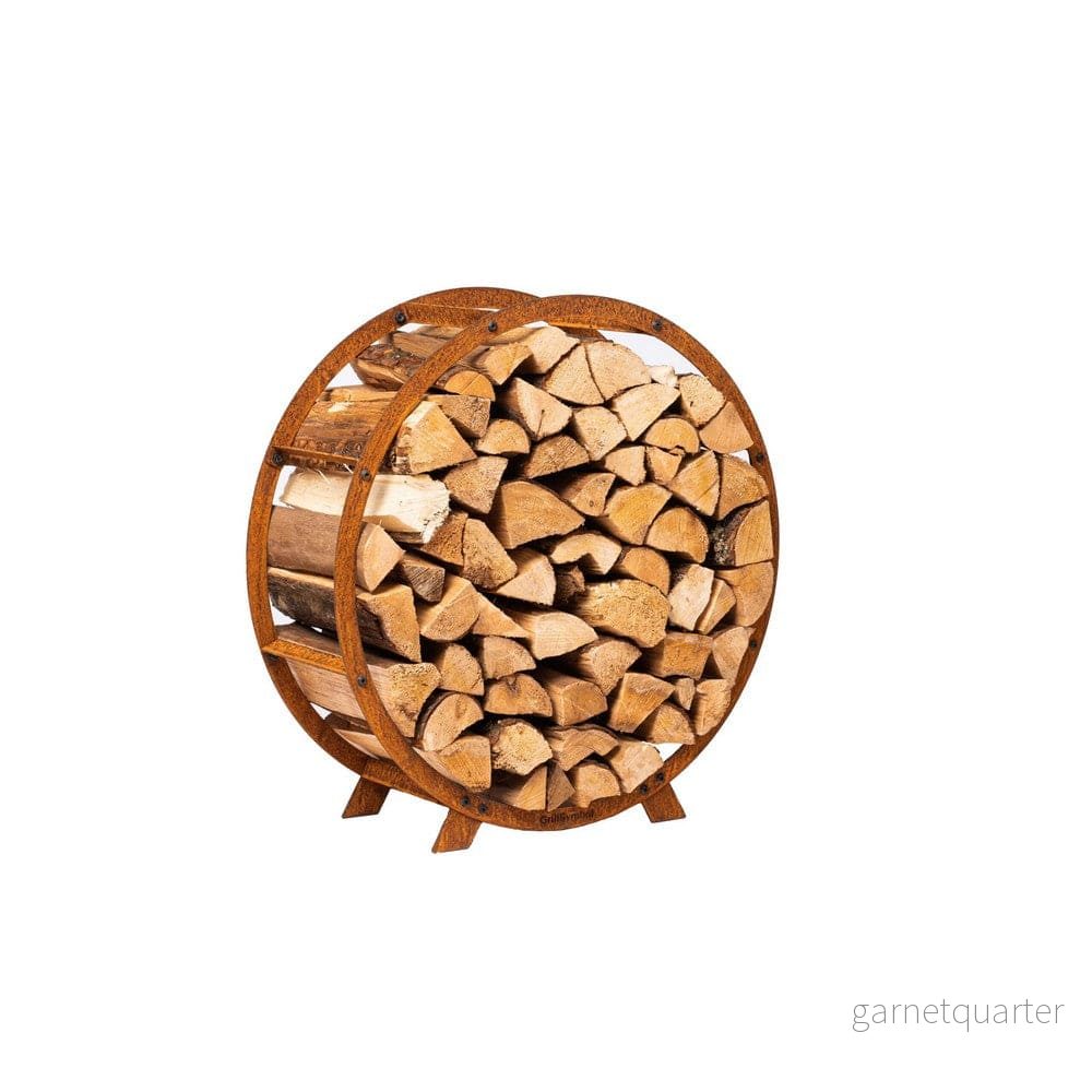 GrillSymbol Vedförvaring Bern Cortenstål