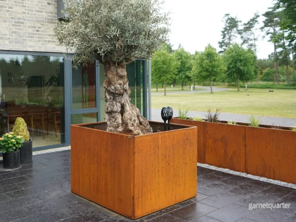Blomlåda i cortenstål EDGY 80 x 80 x H80 cm - Bild 3