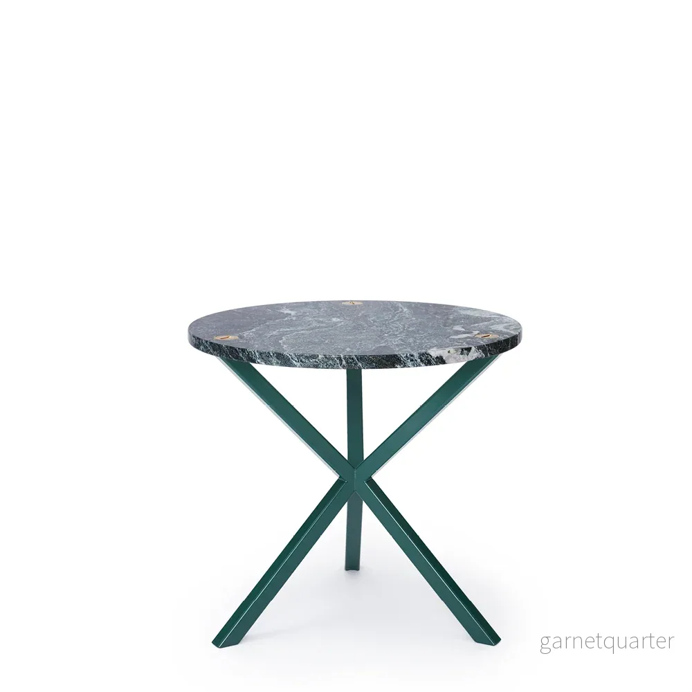 NEB Round Side Table With Top In Verde Italia Granite NEB Round Side Table With Top In Verde Italia Granite