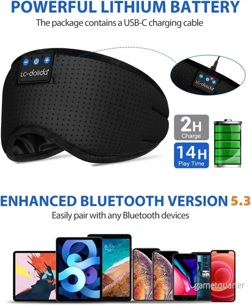 ENJOY Sovmask med Bluetooth – Kylande & perfekt för djup och avslappnande sömn - Bild 2