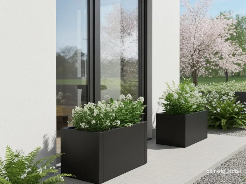 Blomlåda svartlackad CUBY 80 x 40 x H40 cm - Bild 2