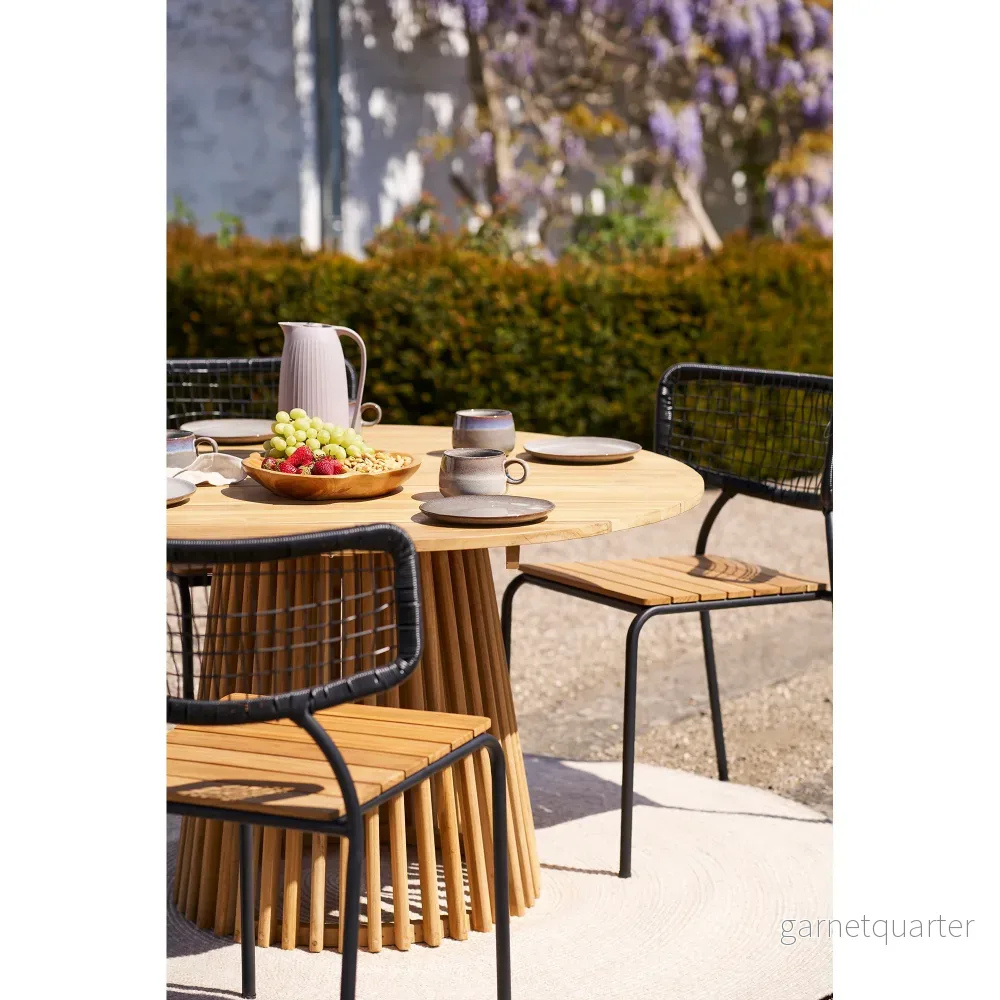House Nordic Lorca matbord teak natur Ø120 cm - Bild 3