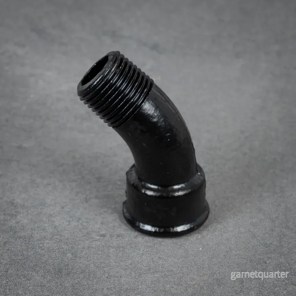 Långböj 45° m/f – 20 mm – Svartlackerad