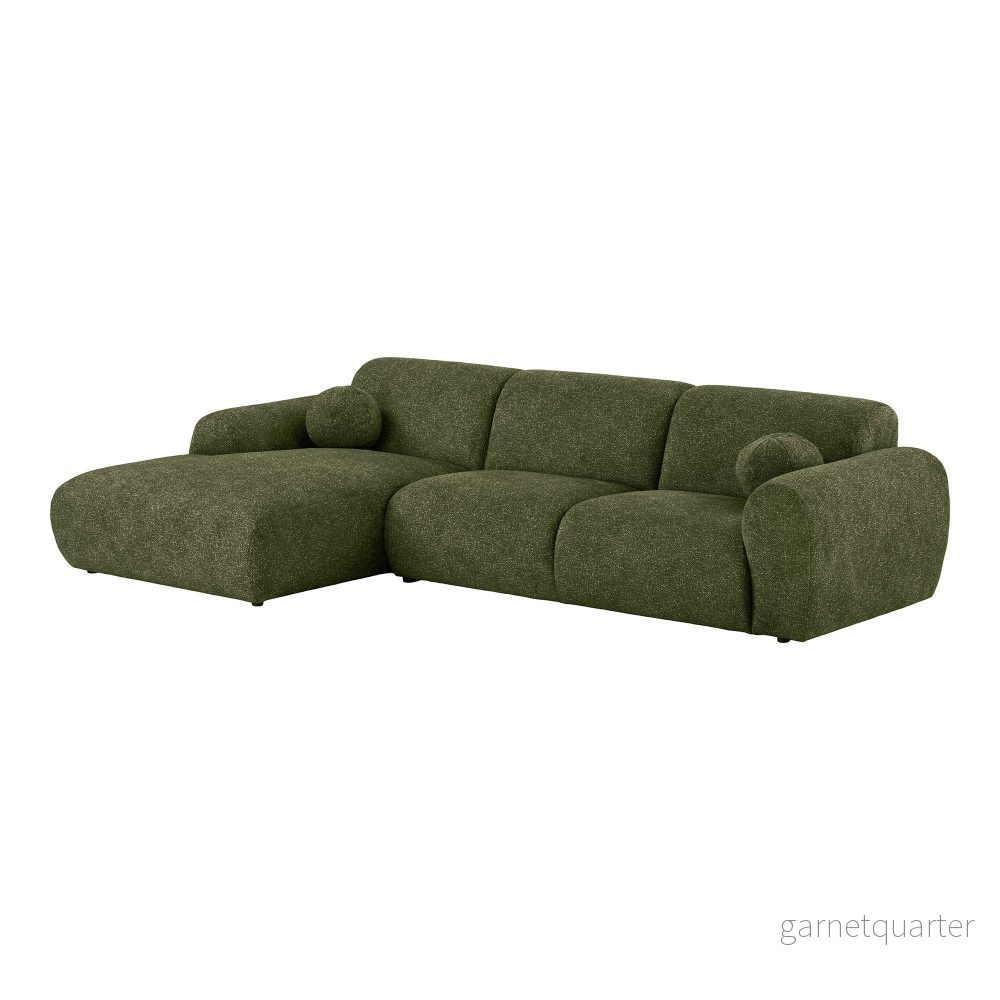 House Nordic Clyde loungesoffa – vänstervänd, olivgrön - Bild 2
