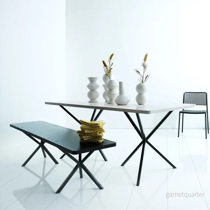 Set of NEB Rectangular Table and NEB Bench in Oak - Bild 2
