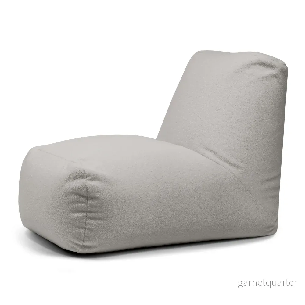 Sittsäck Tube Teddy White Grey