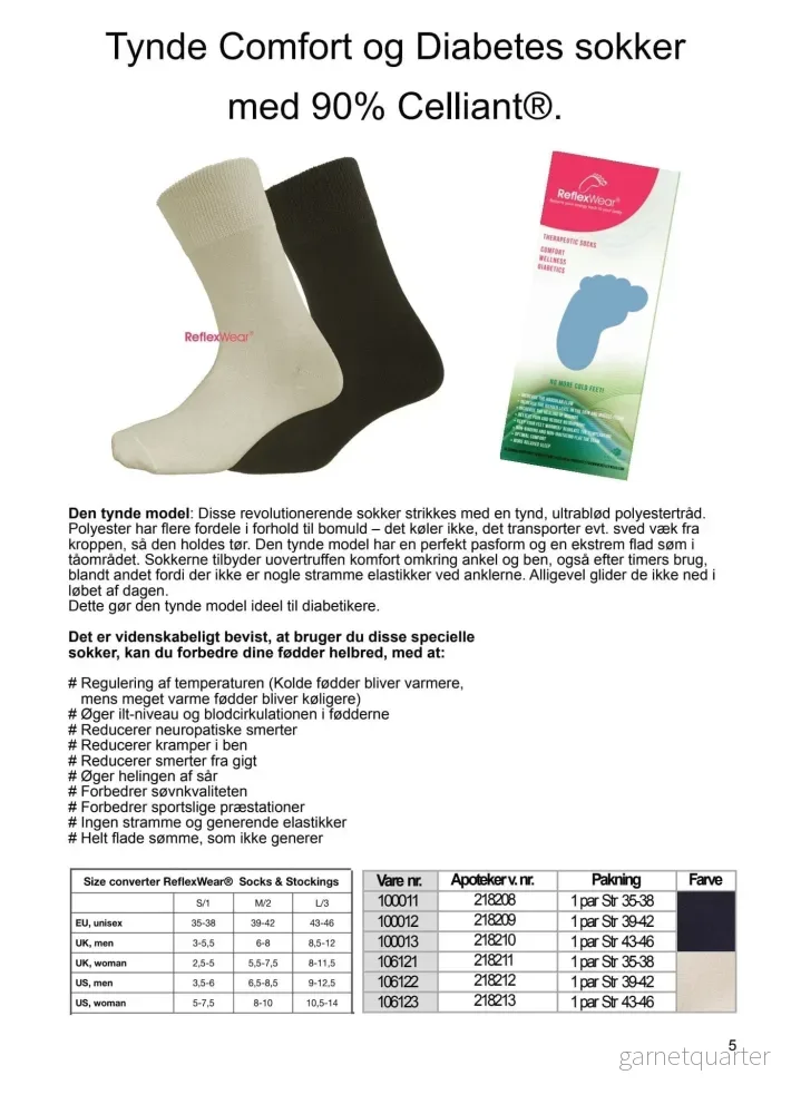 “ReflexWear - komfortstrumpor. Ökar blodcirkulationen och sårläkning. 2 varianter - Bild 3