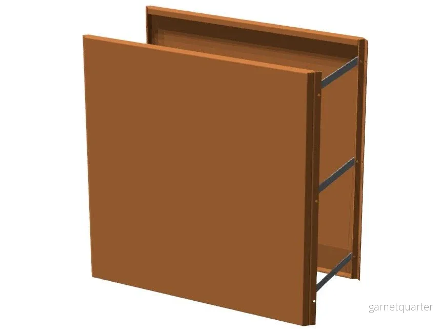 Sidoplåtsset i cortenstål EDGY – höjd 80 cm – flera storlekar Sidoplåtsset i cortenstål EDGY – höjd 80 cm – flera storlekar
