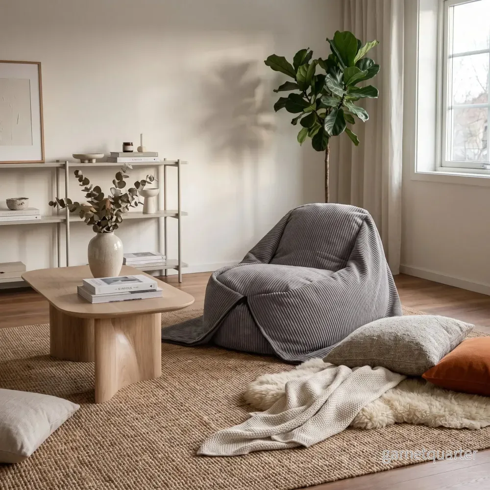 Sittsäck Cocoon 120 Waves Dark Grey