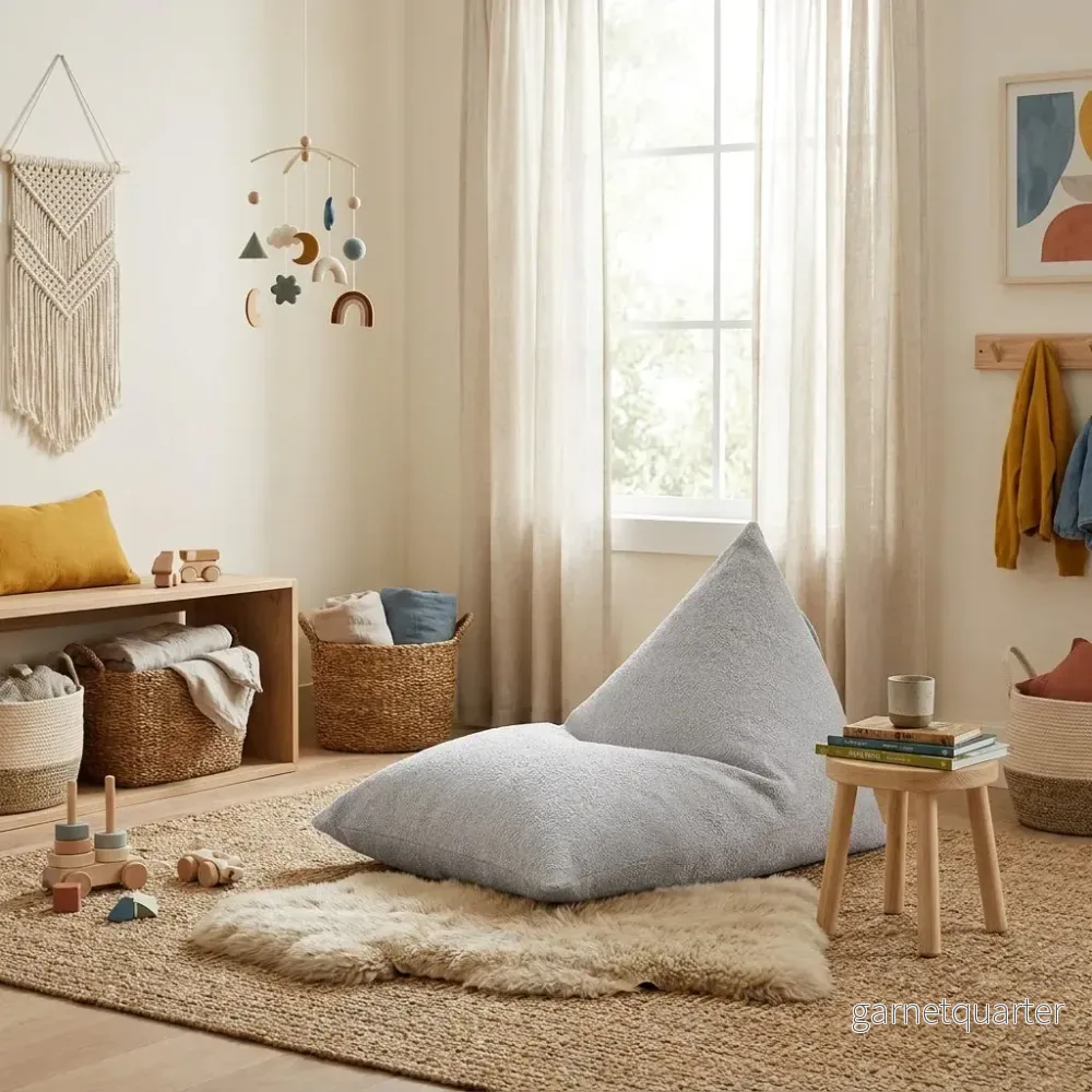 Sittsäck Barnfåtölj Razzy Madu Light Grey