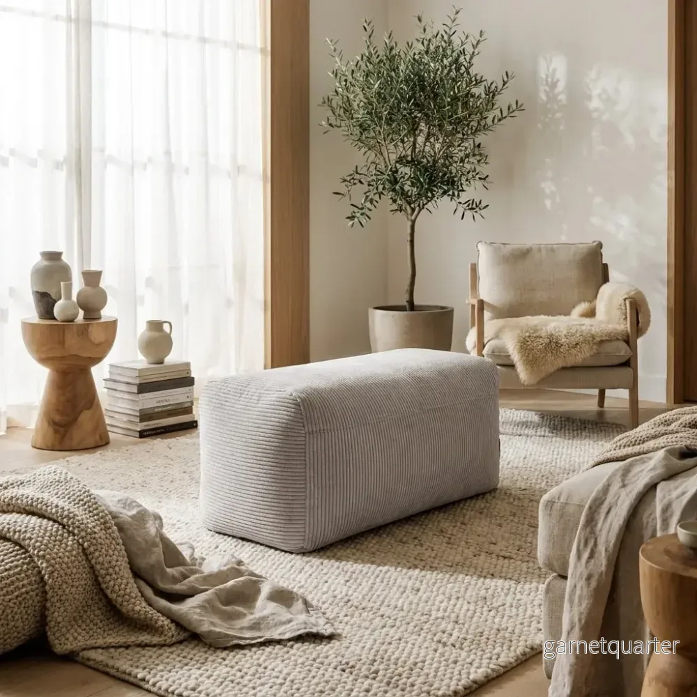 Sittpuff lång Plus 100 Waves White Grey Sittpuff lång Plus 100 Waves White Grey