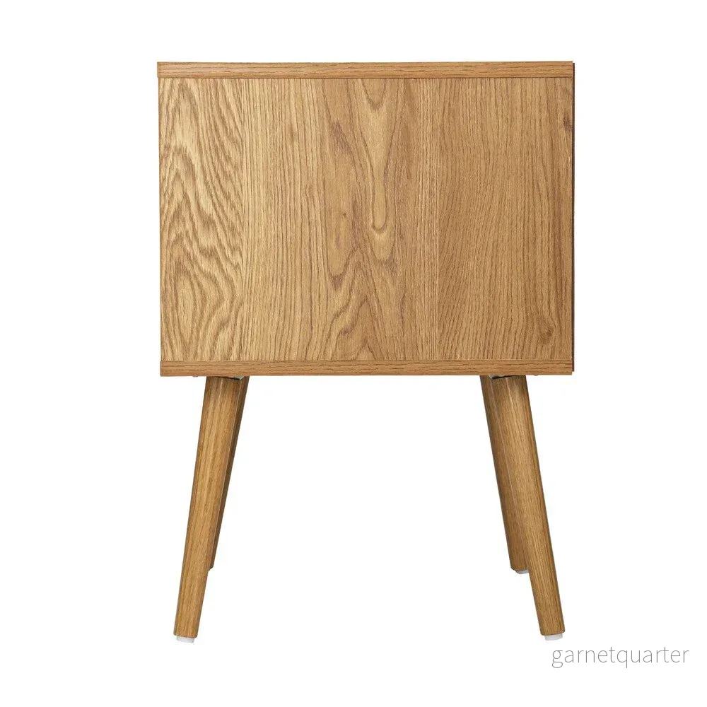 NNEED Nattduksbord utan handtag – Öppen hylla (trälook) - Bild 2