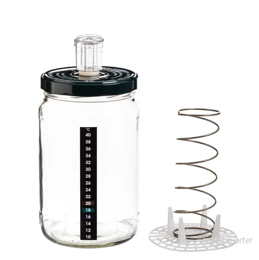 1,7L fermenteringsburk med press och jäsrör – Enolandia 1,7L fermenteringsburk med press och jäsrör – Enolandia