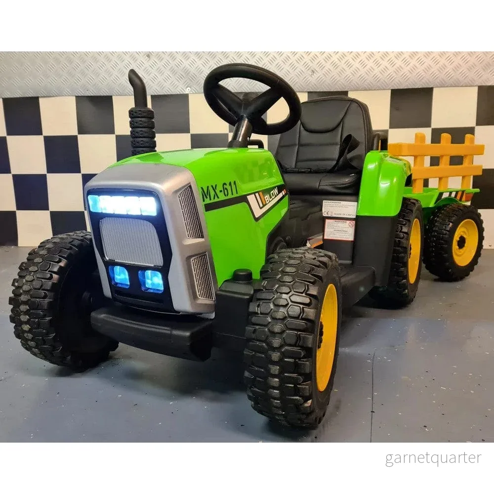Cars4Kids Eltraktor med Släpvagn och RC - Bild 3