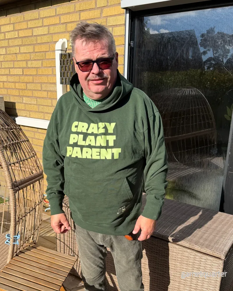 CRAZY PLANT PARENT Grön hoodie - Bild 3