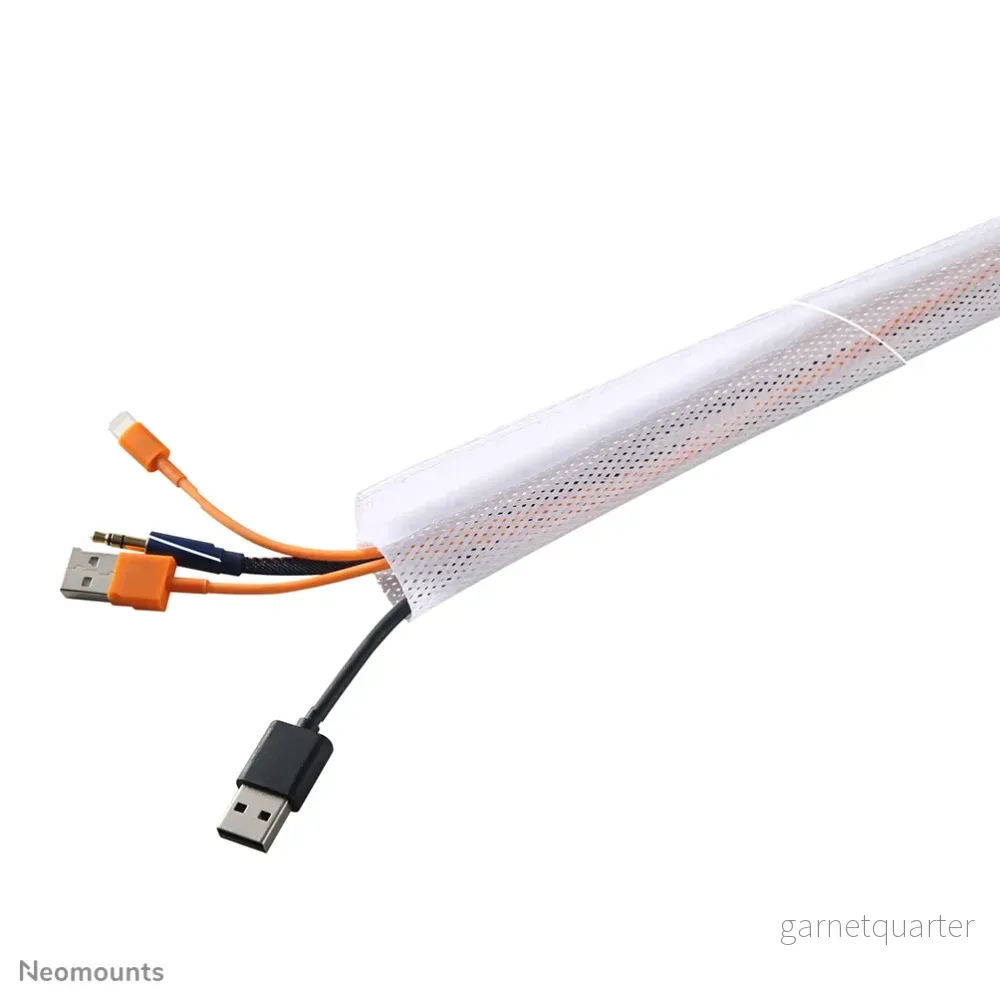Neomounts NS-CS200 vit är en flexibel kabelstrumpa (Längd: 200 cm, Bredd: 8,5 cm) - Vit - Bild 2