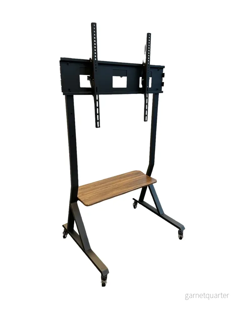 Wolff Mount Flyttbar TV-stativ för mässa eller mötesrum |Elegant modell |VESA 800×400 |upp till 75 tum